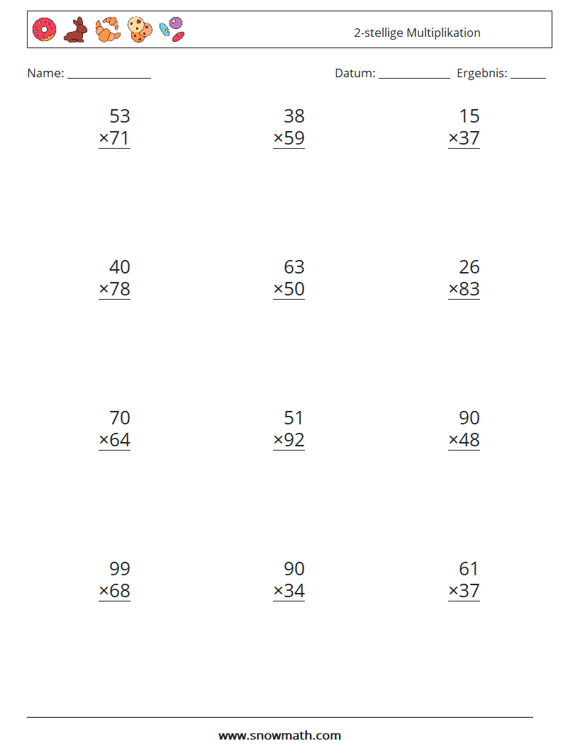 (12) 2-stellige Multiplikation