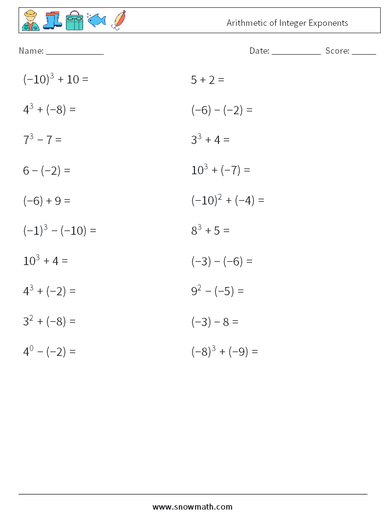 Arithmetic of Integer Exponents