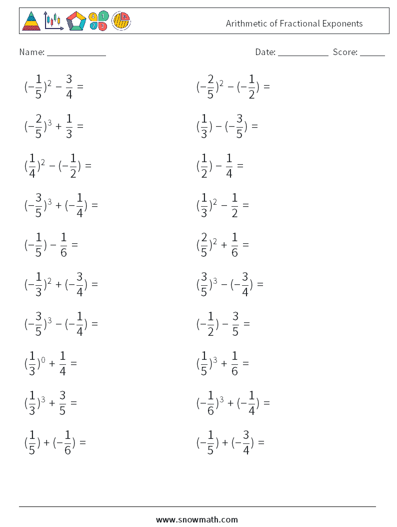 Arithmetic of Fractional Exponents