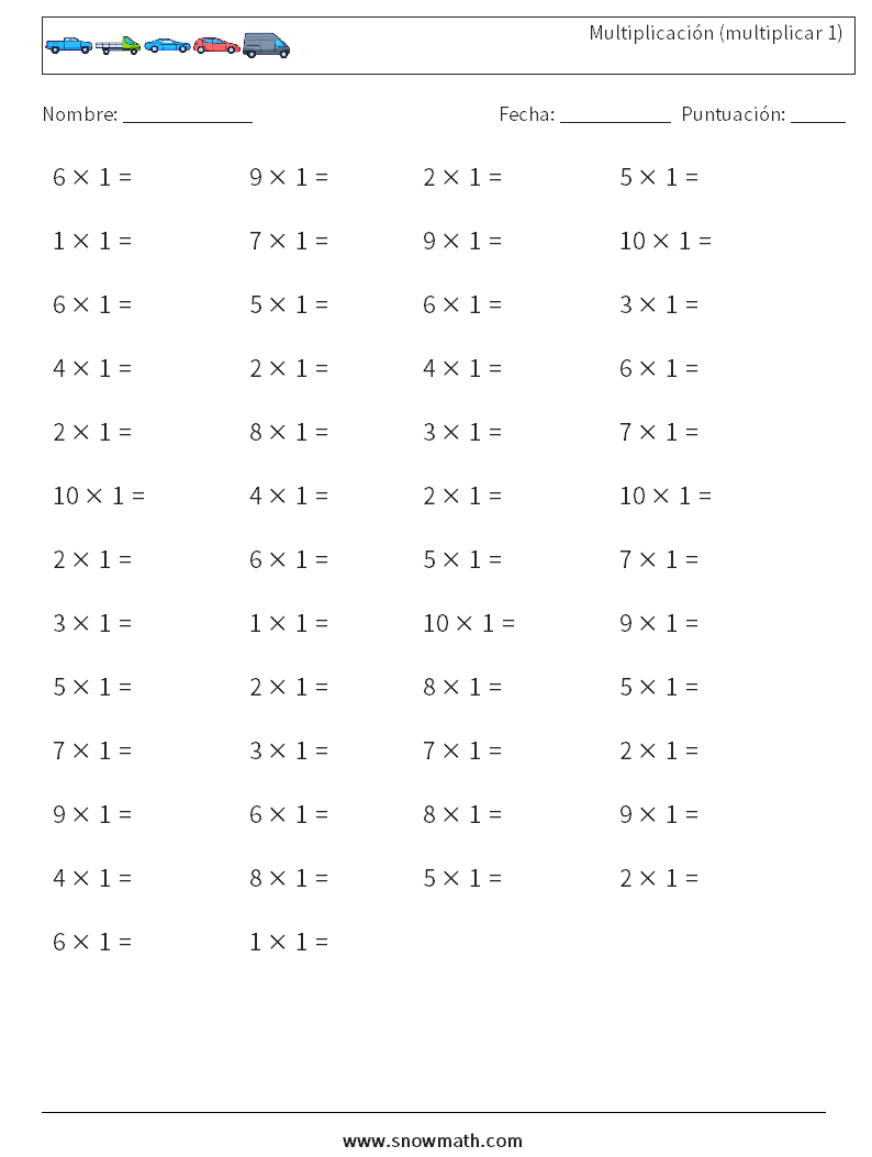 (50) Multiplicación (multiplicar 1)