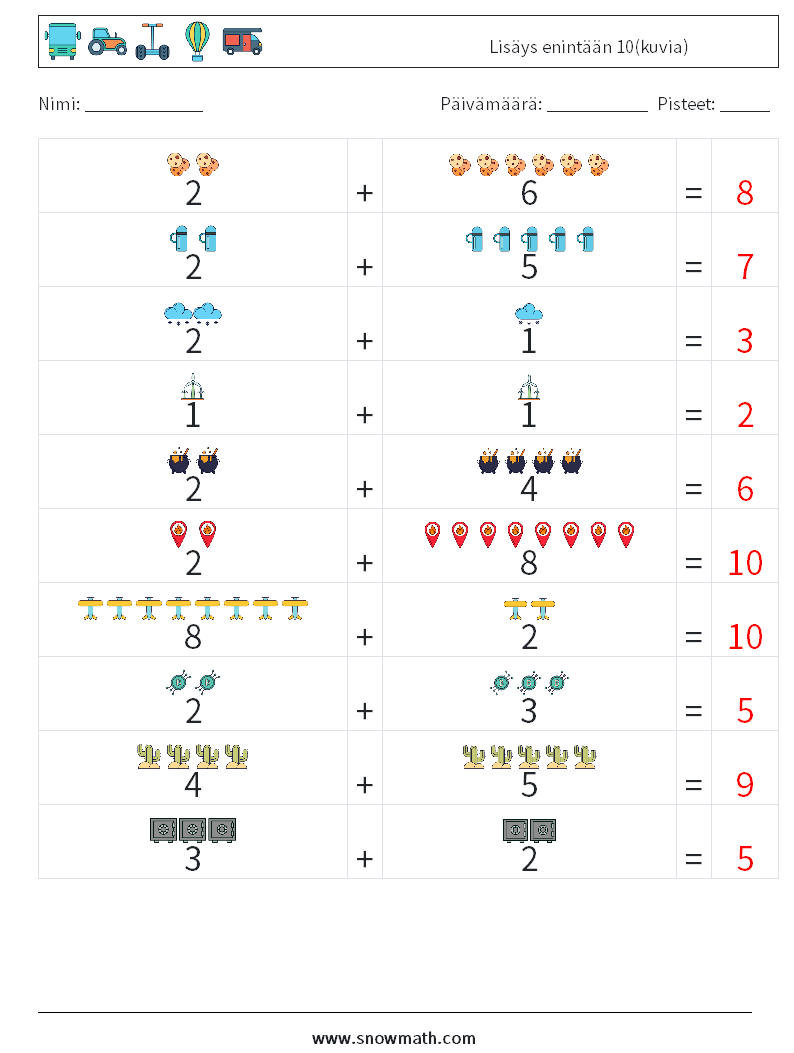 Lisäys enintään 10(kuvia) Matematiikan laskentataulukot 18 Kysymys, vastaus