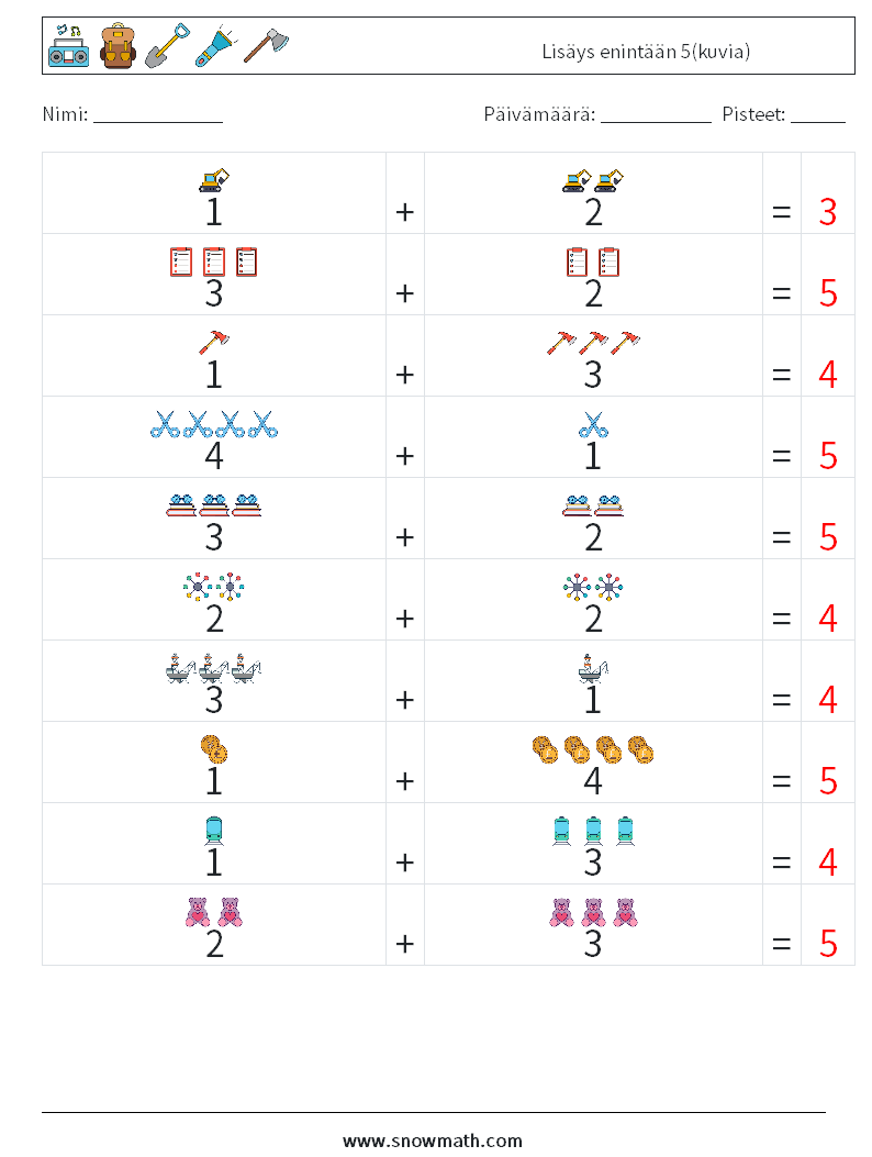 Lisäys enintään 5(kuvia) Matematiikan laskentataulukot 14 Kysymys, vastaus