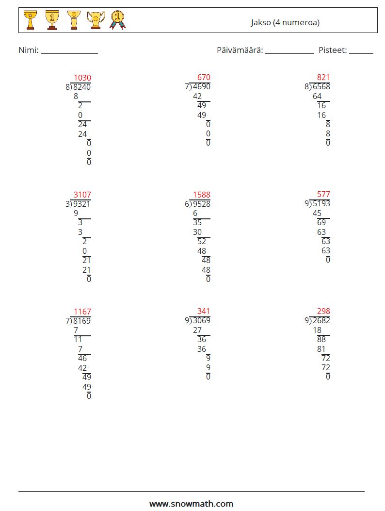 (9) Jakso (4 numeroa) Matematiikan laskentataulukot 17 Kysymys, vastaus