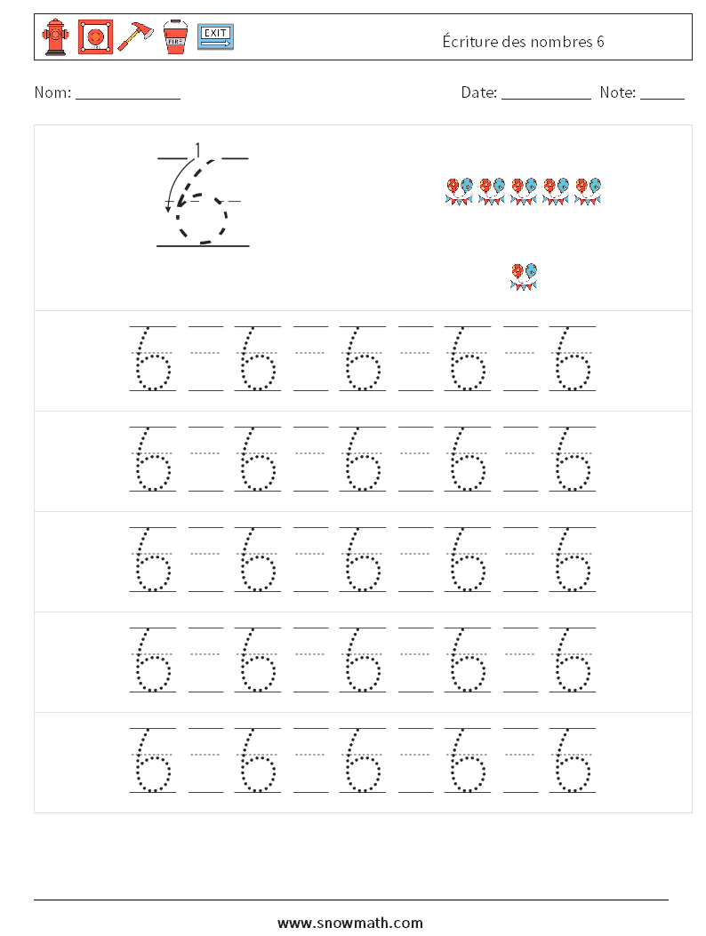 Écriture des nombres 6 Fiches d'Exercices de Mathématiques 21