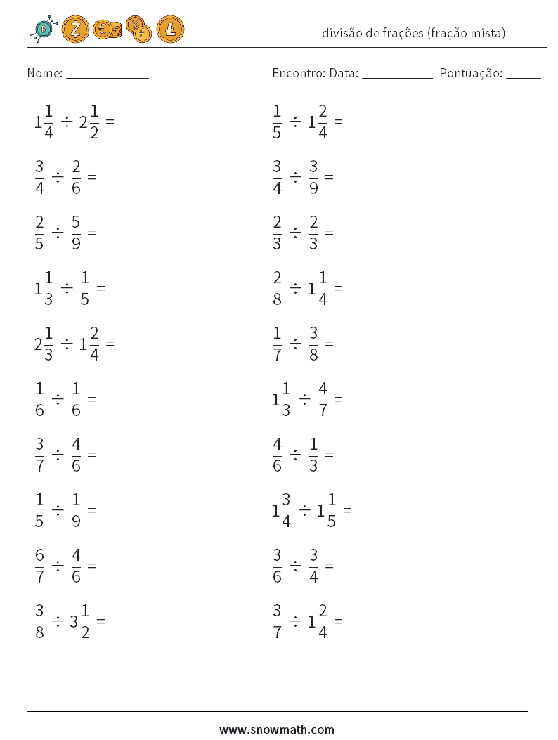 Divisão de frações #matematica 